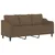 Produktbild 4 för 3-sits soffa med prydnadskuddar brun 180 cm tyg