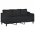 Produktbild 4 för 3-sits soffa med prydnadskuddar svart 180 cm tyg