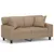 Produktbild 2 för 2-sits soffa med prydnadskuddar cappuccino 120 cm konstläder