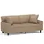Produktbild 2 för 2-sits soffa med prydnadskuddar cappuccino 140 cm konstläder