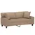Produktbild 3 för 2-sits soffa med prydnadskuddar cappuccino 140 cm konstläder