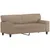 Produktbild 4 för 2-sits soffa med prydnadskuddar cappuccino 140 cm konstläder