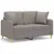 Produktbild 2 för 2-sits soffa med prydnadskuddar taupe 120 cm tyg