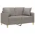Produktbild 3 för 2-sits soffa med prydnadskuddar taupe 120 cm tyg