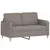 Produktbild 4 för 2-sits soffa med prydnadskuddar taupe 120 cm tyg