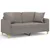Produktbild 2 för 2-sits soffa med prydnadskuddar taupe 140 cm tyg