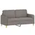 Produktbild 4 för 2-sits soffa med prydnadskuddar taupe 140 cm tyg