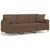 Produktbild 2 för 3-sits soffa med prydnadskuddar brun 180 cm tyg