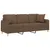 Produktbild 3 för 3-sits soffa med prydnadskuddar brun 180 cm tyg