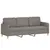 Produktbild 4 för 3-sits soffa med prydnadskuddar taupe 180 cm tyg