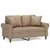 Produktbild 2 för 2-sits soffa med prydnadskuddar cappuccino 120 cm konstläder