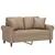 Produktbild 3 för 2-sits soffa med prydnadskuddar cappuccino 120 cm konstläder