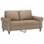 Produktbild 4 för 2-sits soffa med prydnadskuddar cappuccino 120 cm konstläder