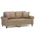 Produktbild 2 för 2-sits soffa med prydnadskuddar cappuccino 140 cm konstläder