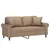 Produktbild 3 för 2-sits soffa med prydnadskuddar cappuccino 140 cm konstläder