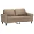 Produktbild 4 för 2-sits soffa med prydnadskuddar cappuccino 140 cm konstläder