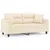 Produktbild 2 för 2-sitssoffa med prydnadskuddar beige 140 cm mikrofibertyg