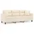 Produktbild 2 för 3-sitssoffa med prydnadskuddar beige 180 cm mikrofibertyg