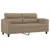 Produktbild 4 för 2-sits soffa med prydnadskuddar cappuccino 140 cm konstläder