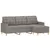 Produktbild 3 för 3-sitssoffa med fotpall taupe 180 cm tyg