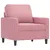 Produktbild 4 för Fåtölj med fotpall rosa 60 cm sammet
