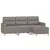 Produktbild 3 för 3-sitssoffa med fotpall taupe 180 cm tyg
