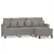 Produktbild 2 för 3-sitssoffa med fotpall taupe 180 cm tyg