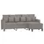 Produktbild 3 för 3-sitssoffa med fotpall taupe 180 cm tyg