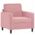 Produktbild 4 för Fåtölj med fotpall rosa 60 cm sammet