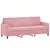 Produktbild 4 för 3-sitssoffa med fotpall rosa 180 cm sammet