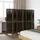 Rumsavdelare 6 paneler mörkbrun massivt kejsarträ