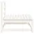 Produktbild 6 för Trädgårdssoffa utan armstöd 2 st vit 70x70x67 cm massiv furu