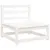 Produktbild 4 för Trädgårdssoffa utan armstöd 3 st vit 70x70x67 cm massiv furu