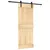 Produktbild 2 för Skjutdörr med beslag 80x210 cm massiv furu