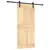 Produktbild 2 för Skjutdörr med beslag 95x210 cm massiv furu