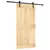 Produktbild 2 för Skjutdörr med beslag 100x210 cm massiv furu