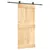 Produktbild 2 för Skjutdörr med beslag 90x210 cm massiv furu