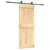 Produktbild 2 för Skjutdörr med beslag 80x210 cm massiv furu