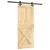 Produktbild 2 för Skjutdörr med beslag 85x210 cm massiv furu