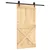 Produktbild 2 för Skjutdörr med beslag 100x210 cm massiv furu