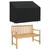 Produktbild 3 för Bänkskydd 2-sits svart 2 st 134x70x65/94 cm 420D oxfordtyg