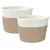 Produktbild 2 för Förvaringskorgar 2 st brun och vit Ø24x18 cm bomull