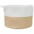 Produktbild 2 för Tvättkorg beige och vit Ø55x36 cm bomull