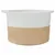 Produktbild 4 för Tvättkorg beige och vit Ø55x36 cm bomull