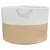 Produktbild 5 för Tvättkorg beige och vit Ø55x36 cm bomull