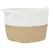Produktbild 2 för Tvättkorg beige och vit Ø60x36 cm bomull