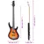 Produktbild 12 för Elektrisk basgitarr för nybörjare med väska brun&svart 4/4 46"