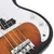 Produktbild 7 för Elektrisk basgitarr för nybörjare med väska brun&vit 4/4 46"