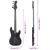 Produktbild 12 för Elektrisk basgitarr för nybörjare med väska svart 4/4 46"