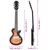 Produktbild 12 för Elgitarr för barn med väska brun&svart 3/4 30"
